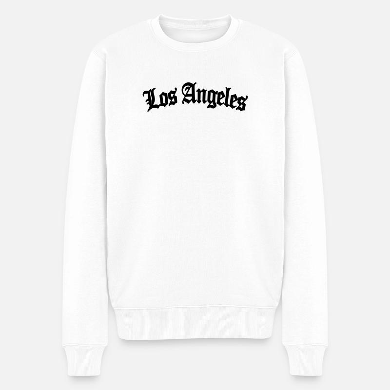 los angeles - Männer Premium Bio Pullover - Weiß
