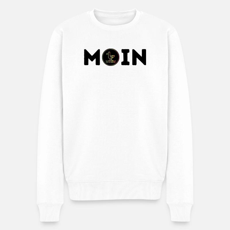 Bonjour avec Seagull - Pull Premium bio Homme - blanc