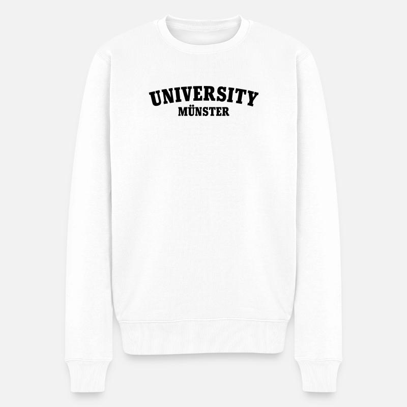 Universität Münster - Männer Premium Bio Pullover - Weiß