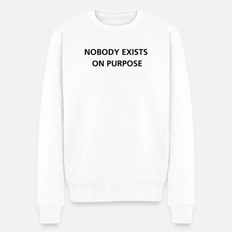 Nobody Exists - Männer Premium Bio Pullover - Weiß