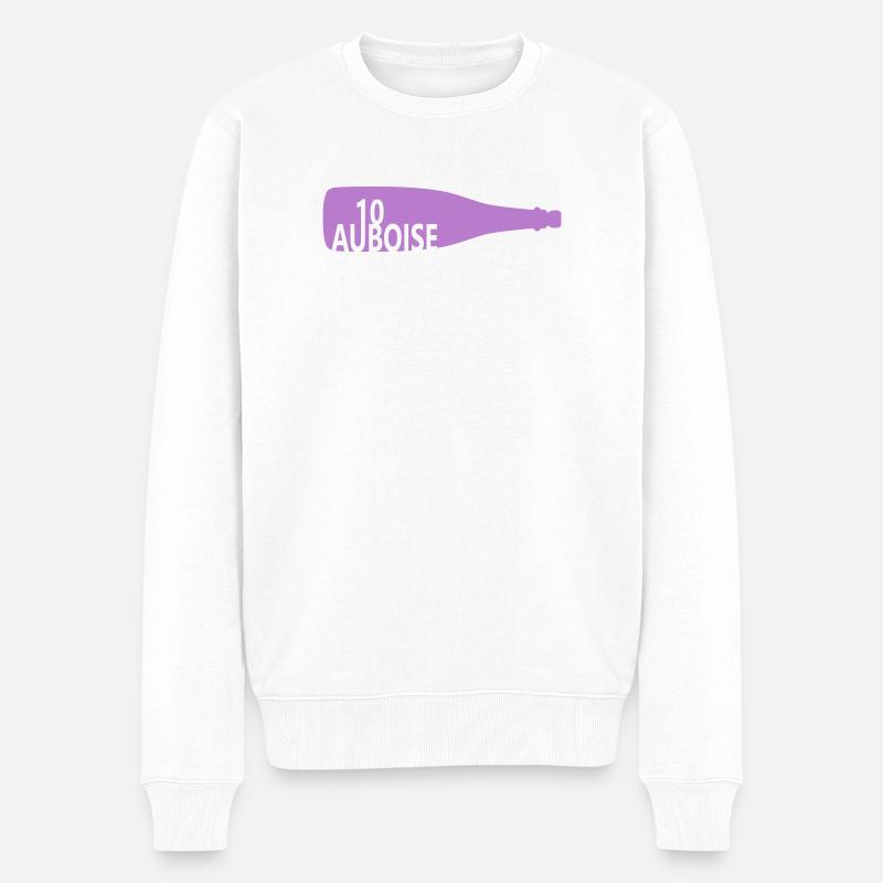 Flasche Sekt Morgendämmerung - Männer Premium Bio Pullover - Weiß