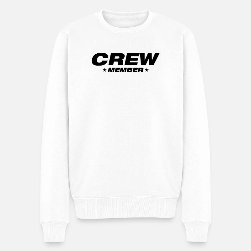 Crew Mitglied - Männer Premium Bio Pullover - Weiß