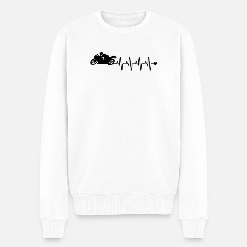 motocyclette - Pull Premium bio Homme - blanc