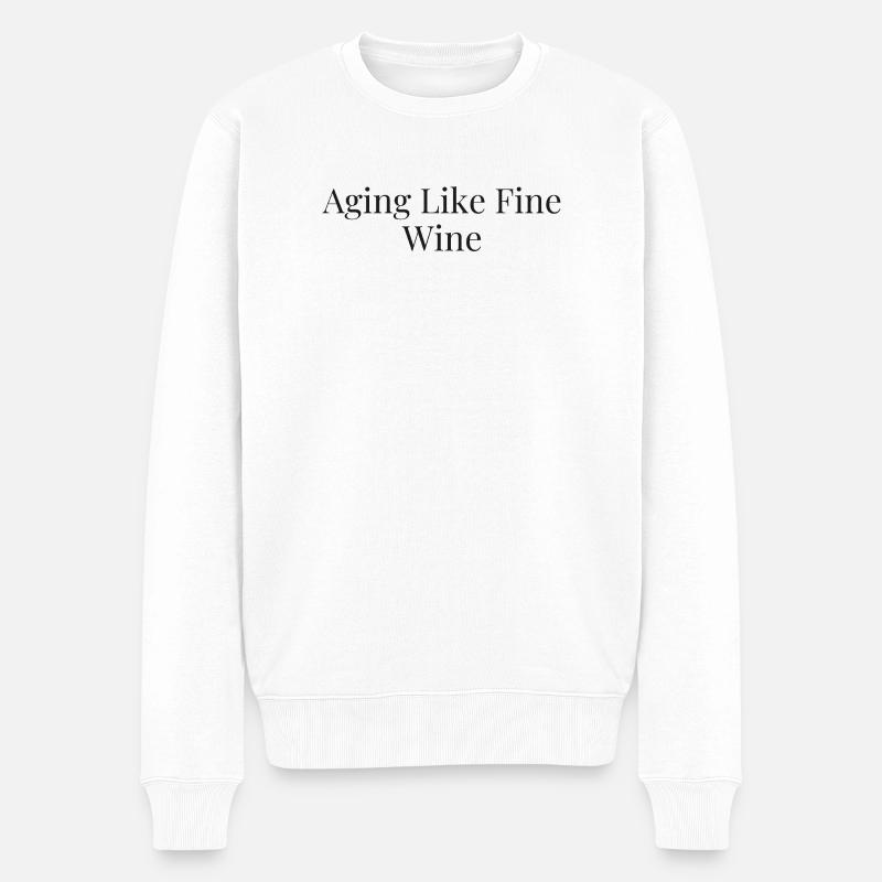 Altern wie feiner Wein - Männer Premium Bio Pullover - Weiß