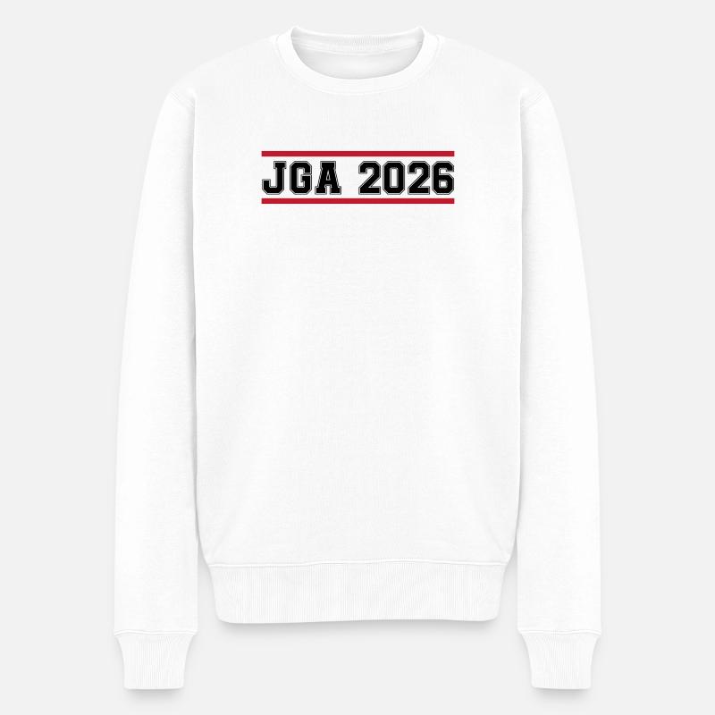 JGA_2026 - Männer Premium Bio Pullover - Weiß