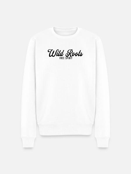 Wild Roots Free Spirit - Männer Premium Bio Pullover - Weiß