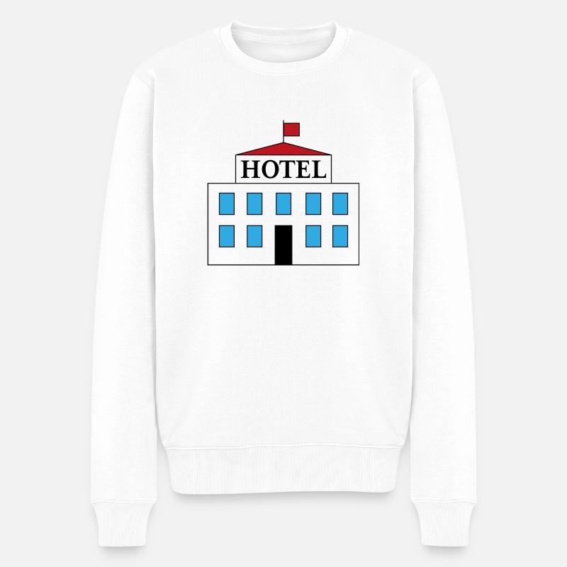 Hotel - Männer Premium Bio Pullover - Weiß