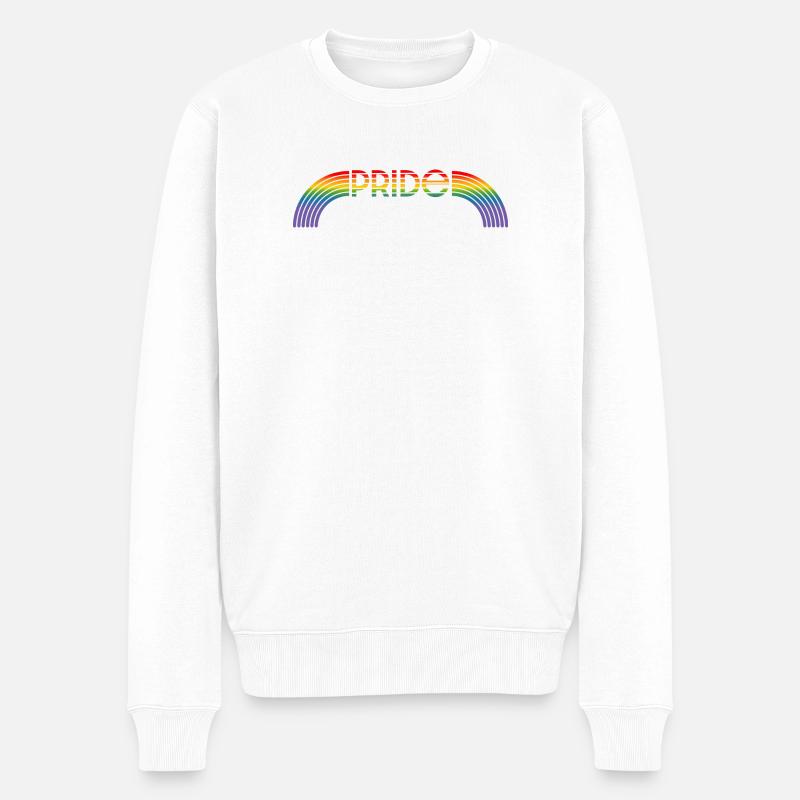LGBT lgbtqi queer Pride Month rainbow - Männer Premium Bio Pullover - Weiß