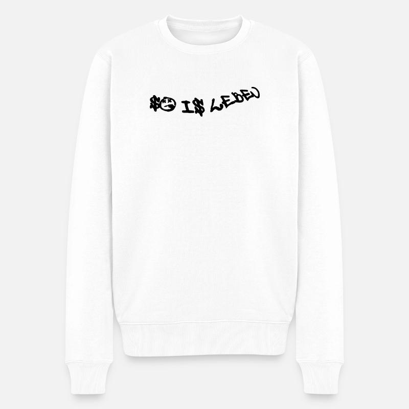 So is Leben - Männer Premium Bio Pullover - Weiß