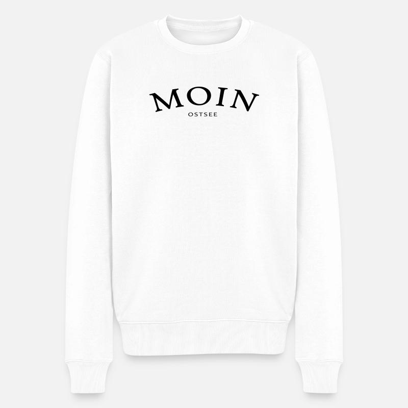 Moin Ostsee - Männer Premium Bio Pullover - Weiß