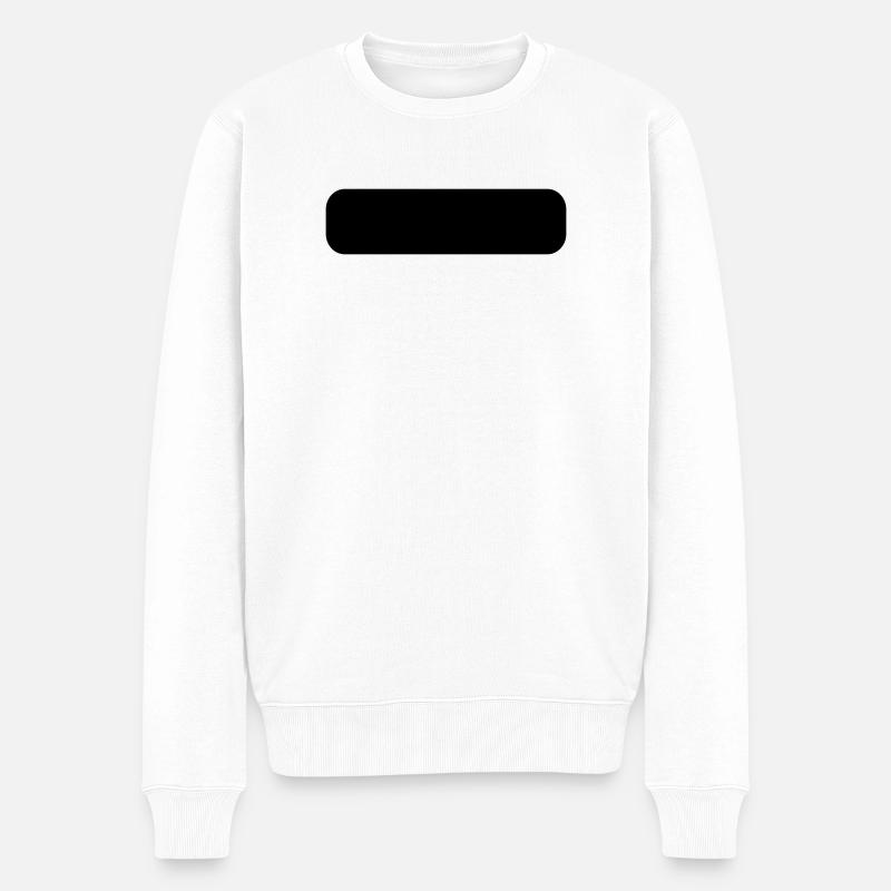 Rectangle arrondi - Pull Premium bio Homme - blanc
