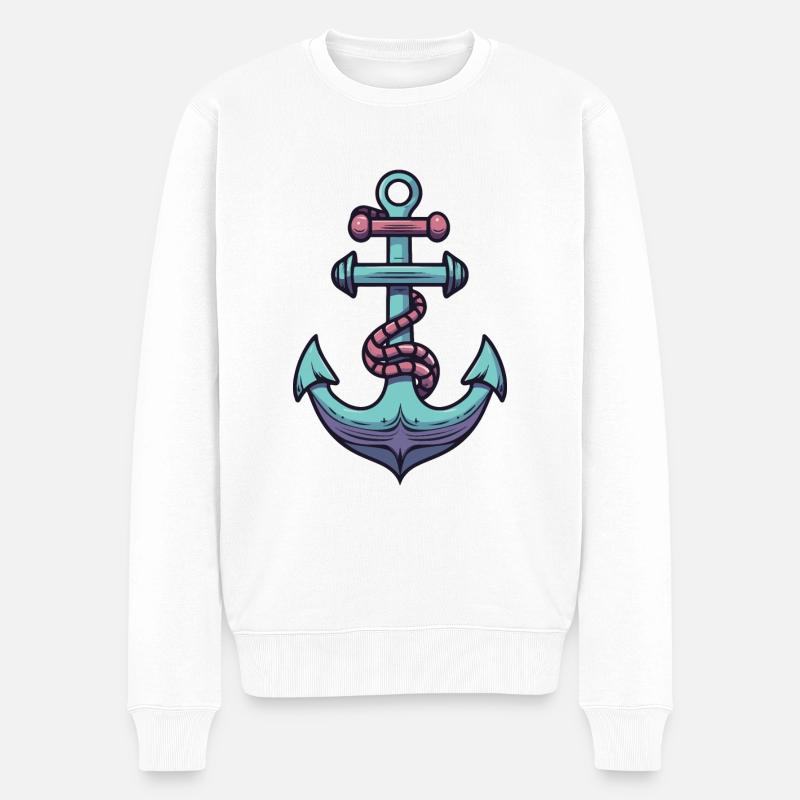 Port d’ancrage - Pull Premium bio Homme - blanc