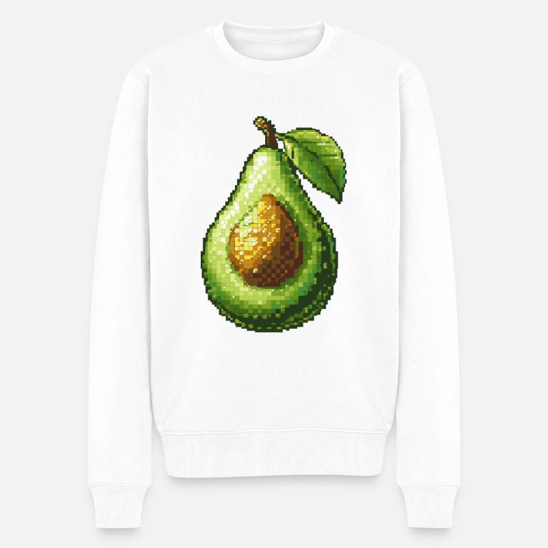 Icône Pixel Avokado - Pull Premium bio Homme - blanc