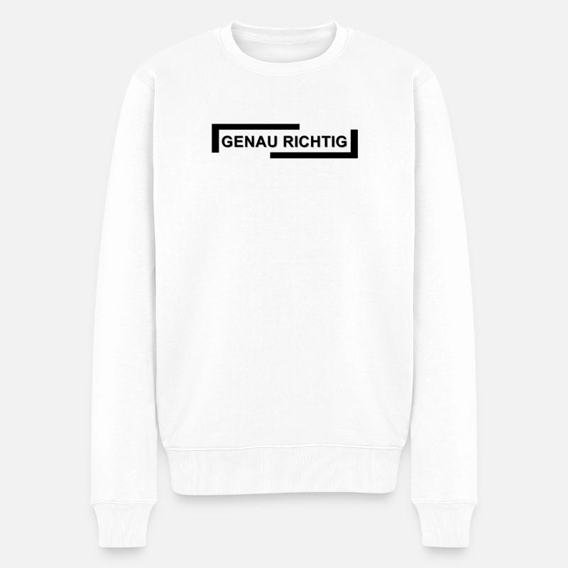 Débordement d’aquarelle abstraite - Pull Premium bio Homme - blanc