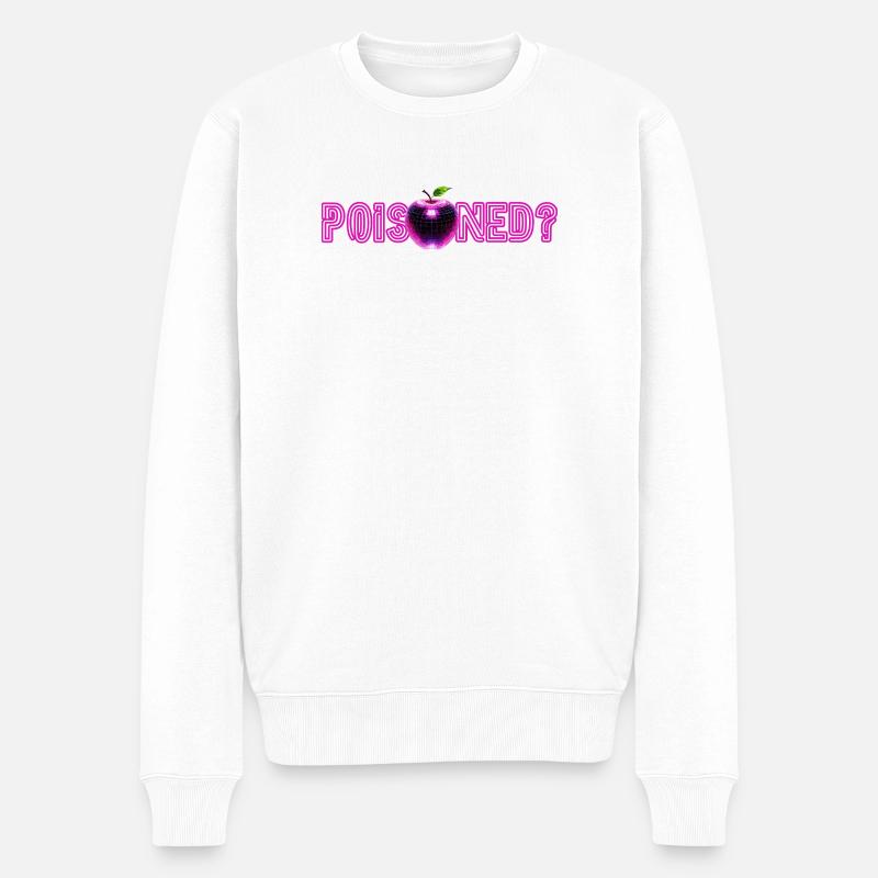 Neon-Apple mit Glitzer-Effekt  - Männer Premium Bio Pullover - Weiß