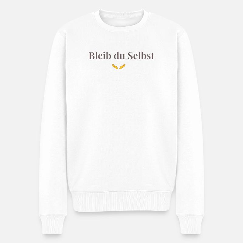 BLEIB_DU_SELBST - öffne dein Herz - Pull Premium bio Homme - blanc