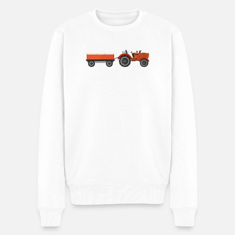 Traktor - Männer Premium Bio Pullover - Weiß