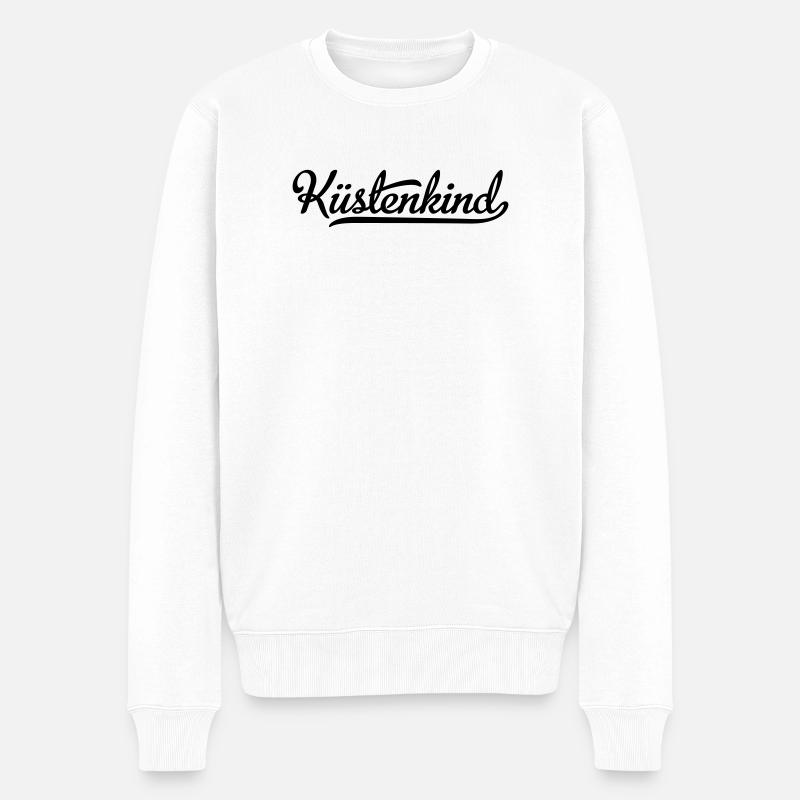 Küstenkind - Männer Premium Bio Pullover - Weiß