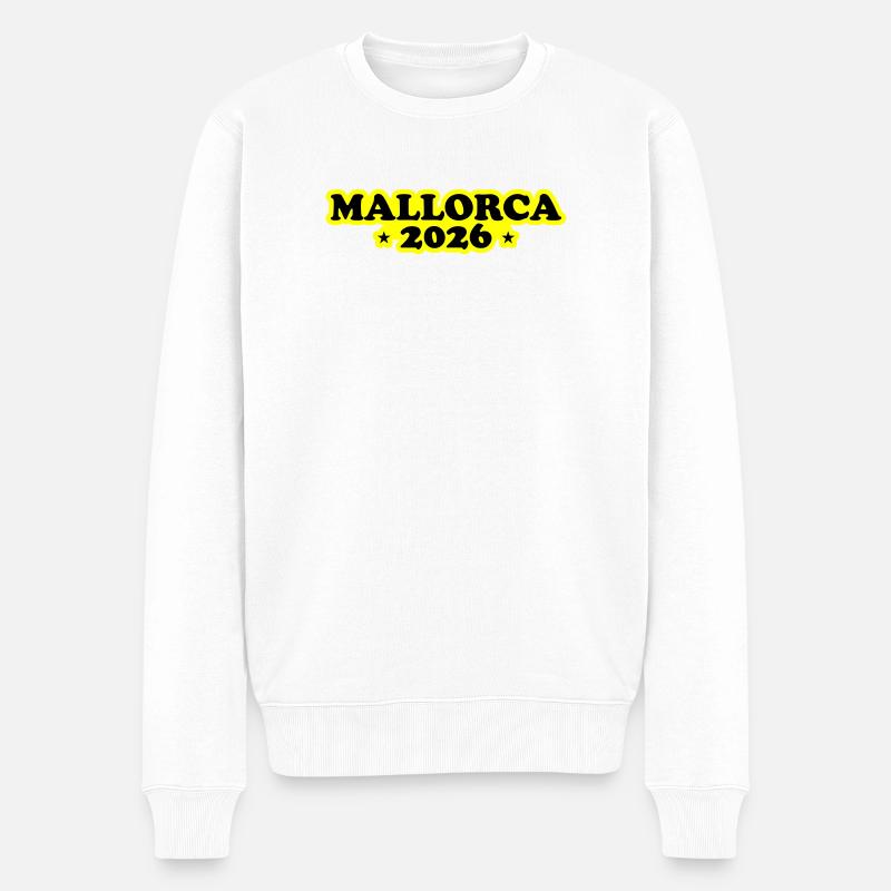 Mallorca 2026 - Männer Premium Bio Pullover - Weiß