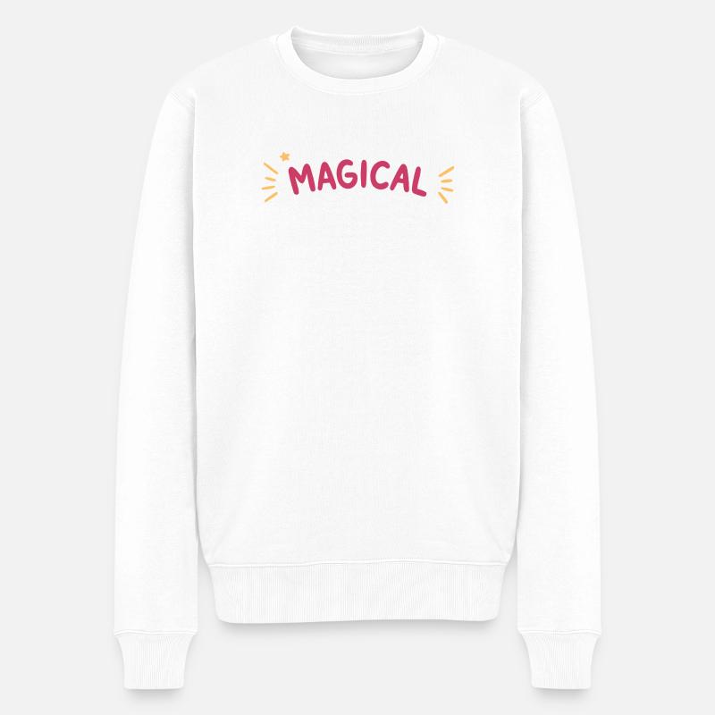 Magical Éclat Arc en Ciel - Pull Premium bio Homme - blanc