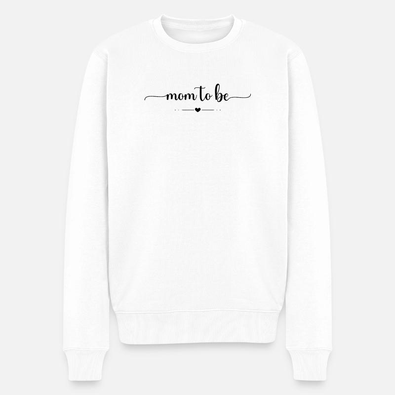 Mom to be  - Männer Premium Bio Pullover - Weiß