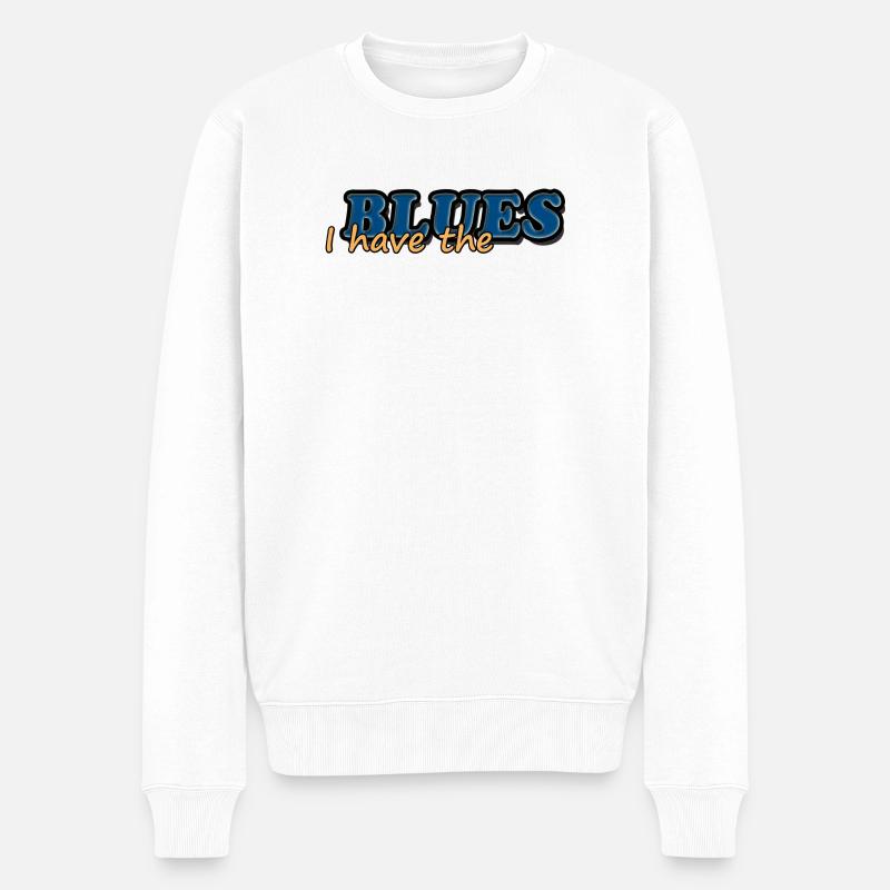 I HAVE THE BLUES - Männer Premium Bio Pullover - Weiß