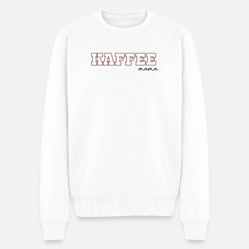 Kaffee Mama - Männer Premium Bio Pullover - Weiß