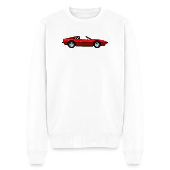 ROTER SPORTWAGEN - Männer Premium Bio Pullover - Weiß - Vorne - Thijin (182cm)