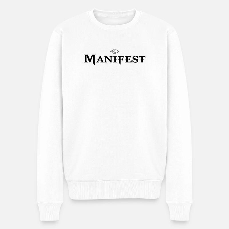 MANIFEST – Erschaffe aus deinem Inneren - Männer Premium Bio Pullover - Weiß