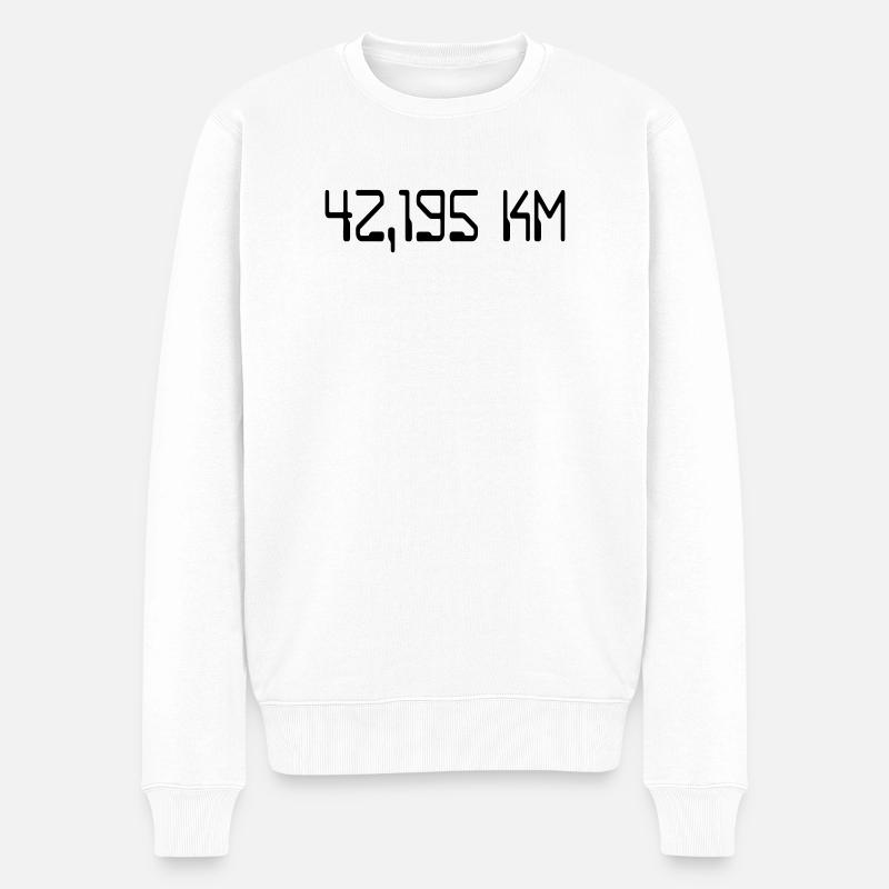 Marathon - Männer Premium Bio Pullover - Weiß