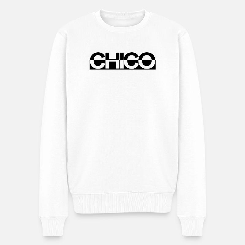CHICO - Männer Premium Bio Pullover - Weiß
