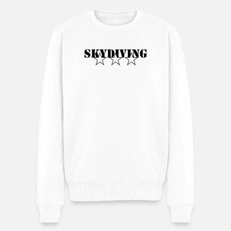Skydiving - Männer Premium Bio Pullover - Weiß