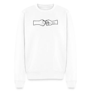 Respectez deux poings sans texte - Pull Premium bio Homme - blanc - Devant - Thijin (182cm)