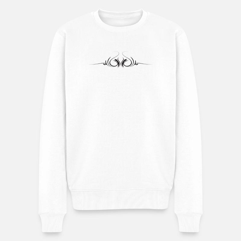 filigrane Verzierung 3 - Männer Premium Bio Pullover - Weiß