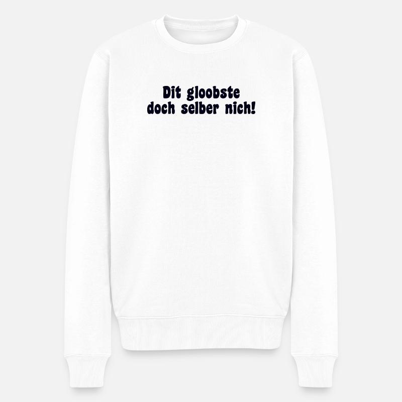 Berlin Dire Dialecte Rétro - Pull Premium bio Homme - blanc