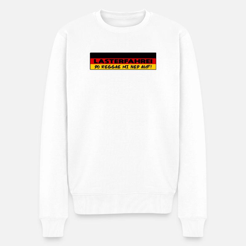 LASTERFAHREI - Do Reggae Mi Ned Auf! DEUTSCHLAND - Männer Premium Bio Pullover - Weiß