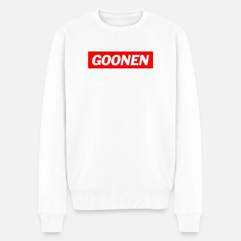 Goonen - Funny Memes - Männer Premium Bio Pullover - Weiß