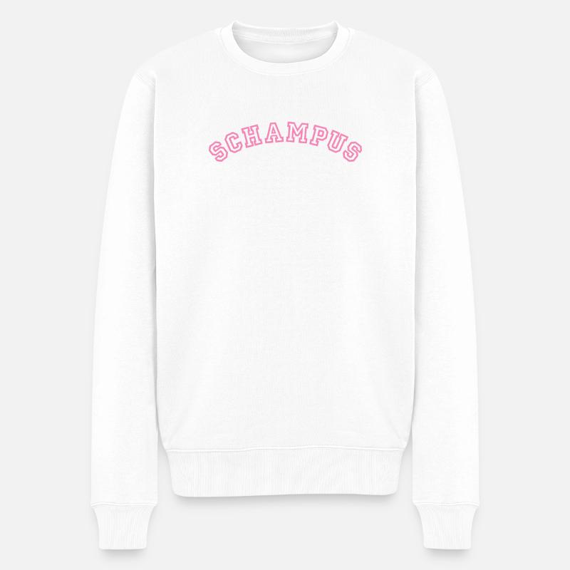 Schampus - Männer Premium Bio Pullover - Weiß