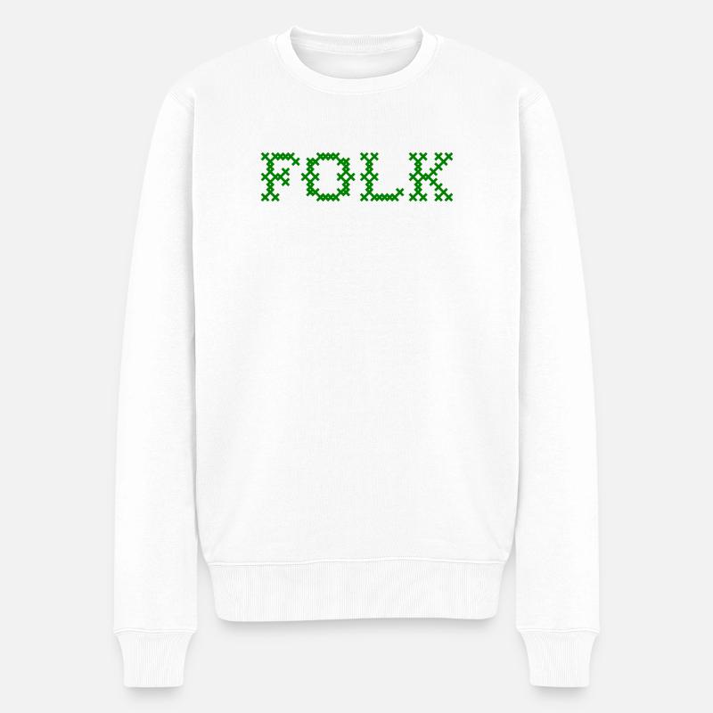 Folklore populaire - Pull Premium bio Homme - blanc