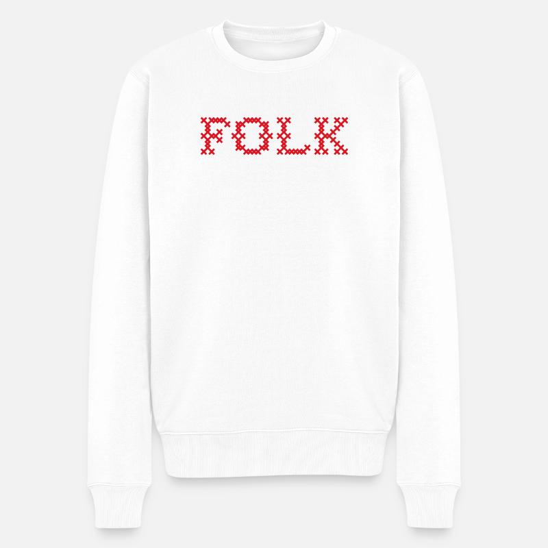 Folklore populaire - Pull Premium bio Homme - blanc