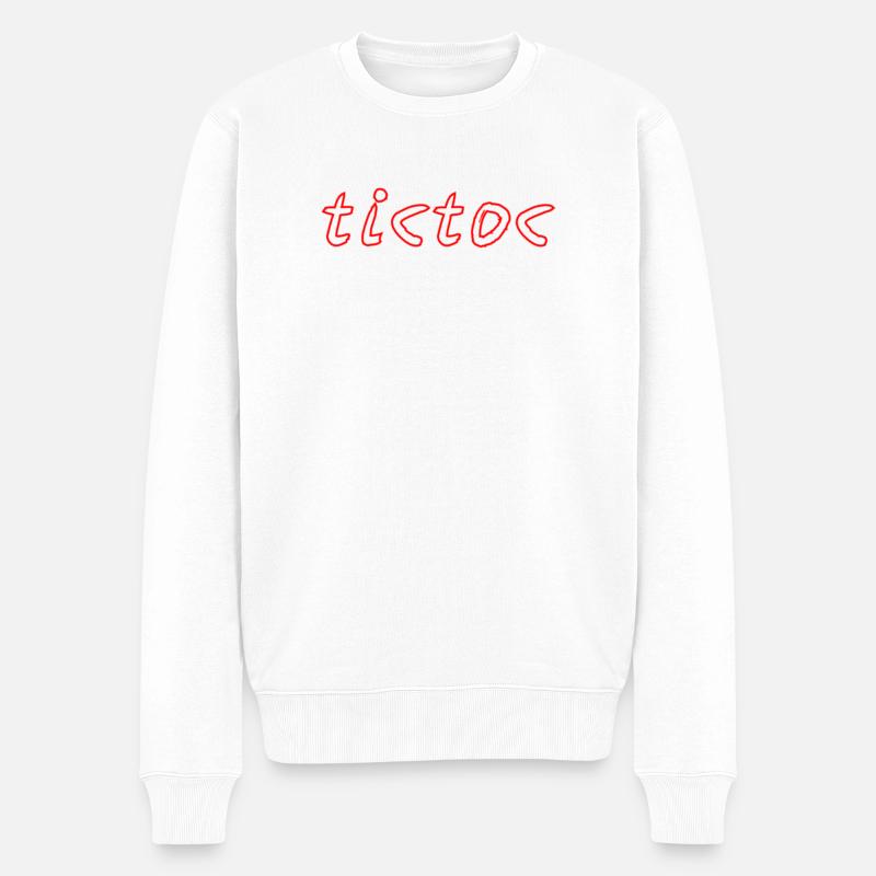 tictoc - Männer Premium Bio Pullover - Weiß