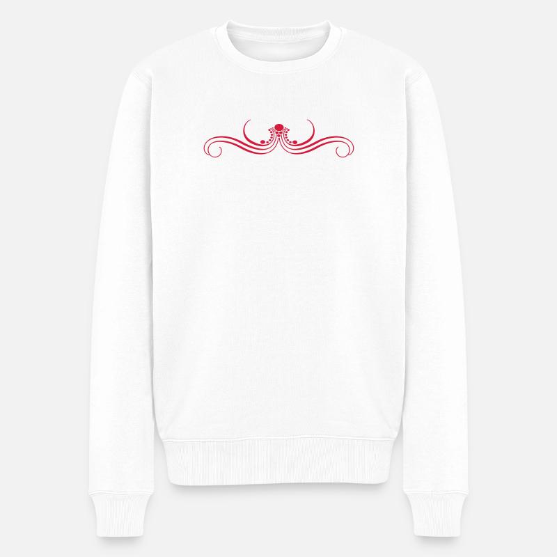 Rahmen - Männer Premium Bio Pullover - Weiß