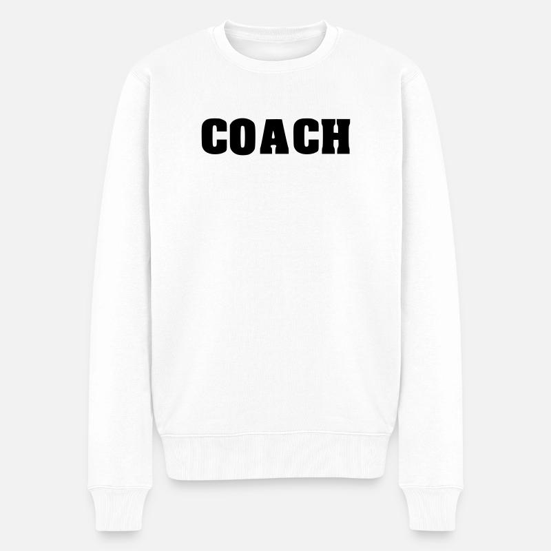 coach coaching - Männer Premium Bio Pullover - Weiß