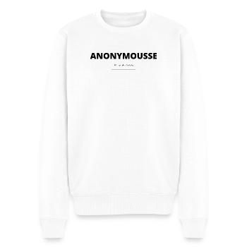 Anonymousse (ni vu ni connu) - Pull Premium bio Homme - blanc - Devant - Thijin (182cm)