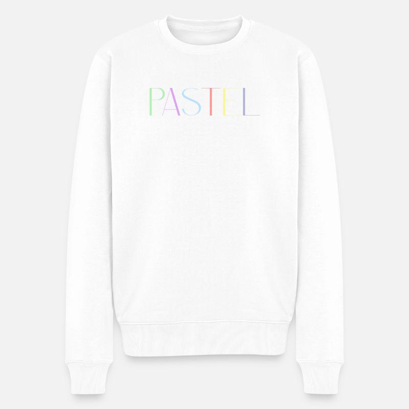 PASTELL Couleurs pastel - Pull Premium bio Homme - blanc