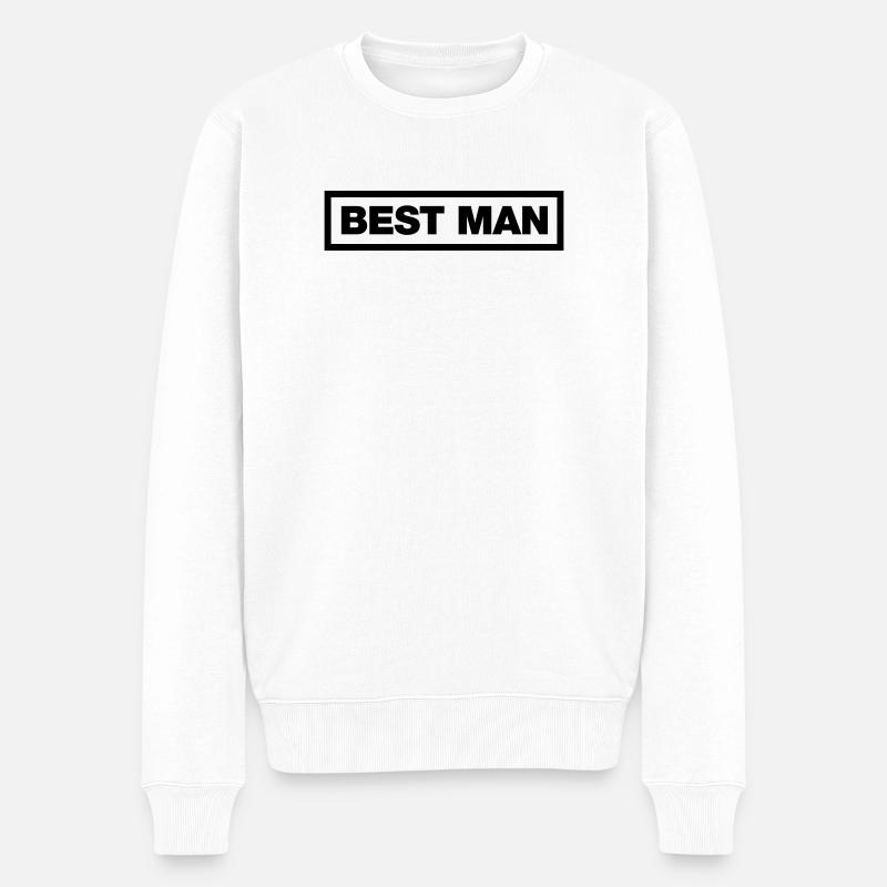 Best Man - Männer Premium Bio Pullover - Weiß