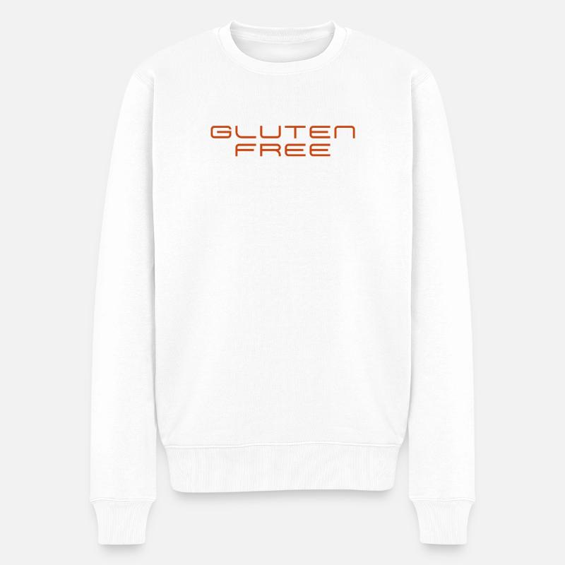 Gluten Free - Männer Premium Bio Pullover - Weiß