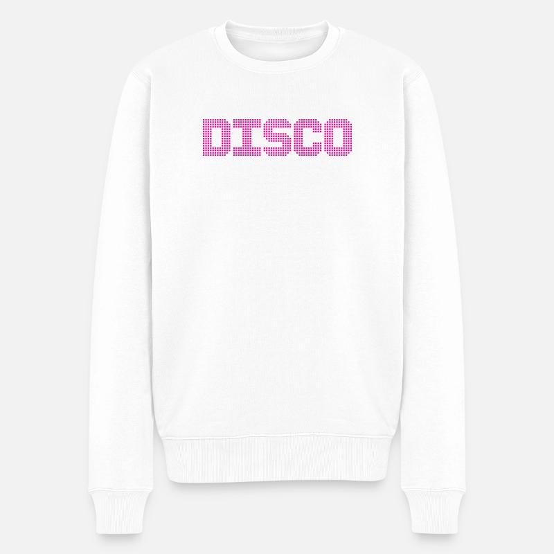DISCO - Männer Premium Bio Pullover - Weiß