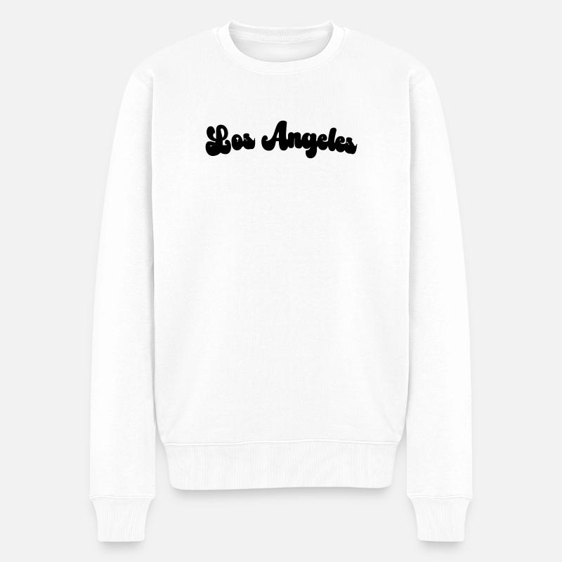 los angeles 8 - Männer Premium Bio Pullover - Weiß