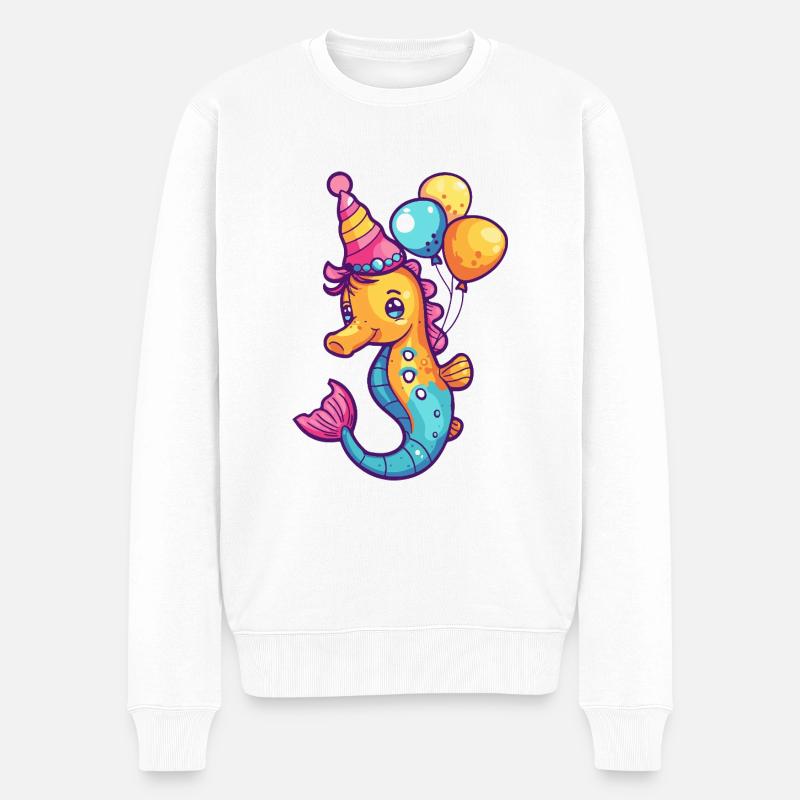Hippocampe Anniversaire Bébé - Pull Premium bio Homme - blanc